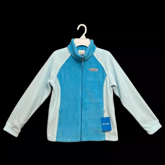 Columbia Other - Columbia Youth Girls Full Zip Fleece Jacket Sz 14-16 (L) Light Blue Zip Pockets